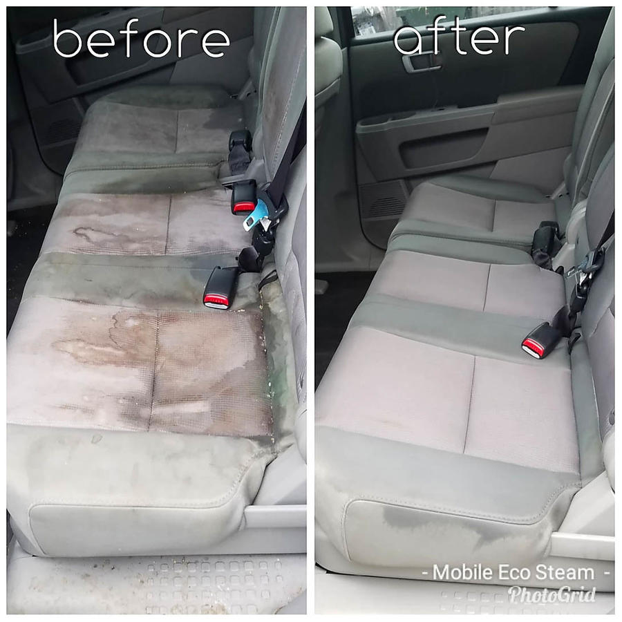 Example before and after interior seat detailing
